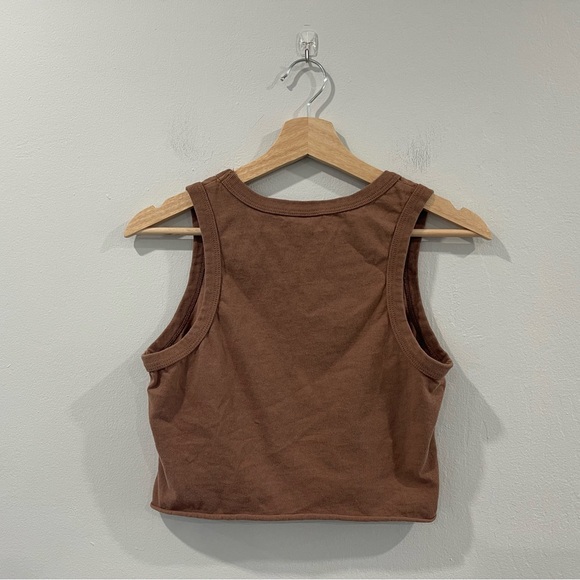 Full Tilt Skeleton Women’s Crop Tank Top Brown Sz Large - Picture 5 of 7